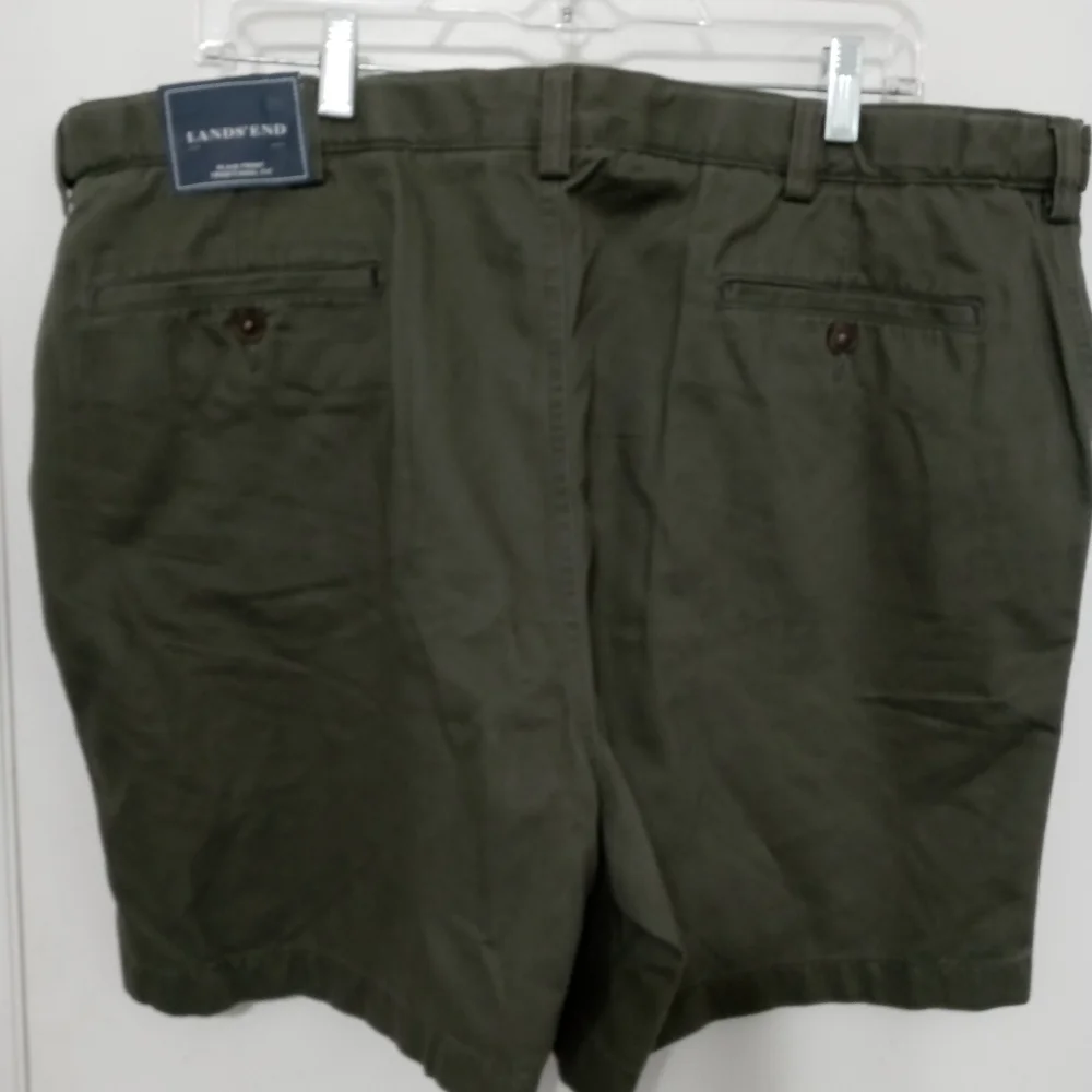 Land's End Men's Traditional Fit plain Front Cargo Shorts 4 Pocket New